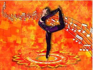 illustration of a lady dancing 